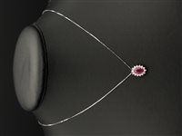 Necklace Artigianale Woman in White Gold Rubino COOR-168-253